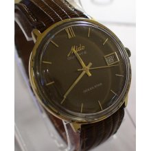 Mido Men's Swiss Ocean Star Gold Calendar Watch