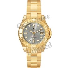 Midsize Rolex Oyster Perpetual Yacht-Master 35mm Watch - 168628_Grey