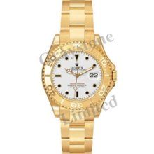 Midsize Rolex Oyster Perpetual Yacht-Master 35mm Watch - 168628_Wht