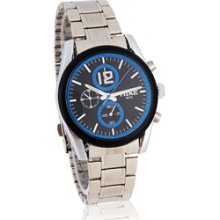 Mike Exquisite Stainless Steel Strap Analog Watch (Blue)