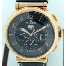 Milus Zeitos Chronograph Big Date $29,900.00 18k Rose Gold 45mm Gent's Watch