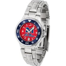 Mississippi Ole Miss Rebels Womens Steel Anochrome Watch