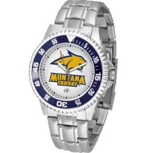 Montana State Bobcats MSU Mens Steel Bandwrist Watch