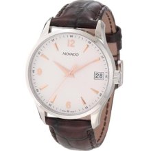 Movado Circa Brown Leather Mens Watch 0606570 ...