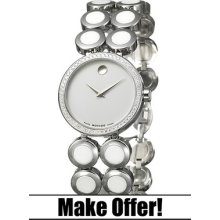 Movado Ono Moda White Dial Stainless Steel Ladies