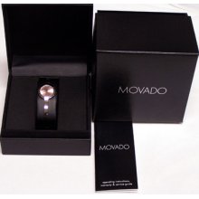 Movado Swiss Watch Bela 24mm Pink Dial Bangle Bracelet 0606059