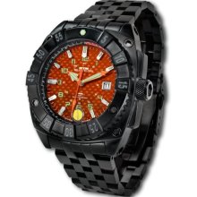 MTM Special Ops Mens Warrior Titanium Watch - Black Bracelet - Orange Dial - MTM-WBOT