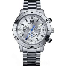 Nautica Gents Stainless Steel Chronograph A36509g Watch Rrp Â£289.00