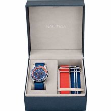 Nautica Interchangeable Nylon Straps Box Set Mens Watch N11566G ...