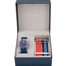 Nautica Interchangeable Nylon Straps Box Set Mens Watch N11566G