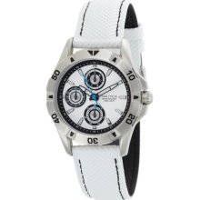 Nautica Ladies Stainless Steel Case Silver Dial Rubber Strap Day and Date Displays N13565M