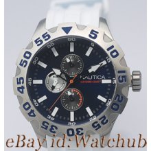 Nautica Mens Bfd100 Multifunction Blue Dial 330ft Watch