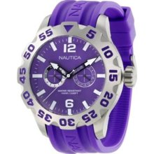 Nautica Men's Sport N16609G Purple Resin Quartz Watch with Purple Dial