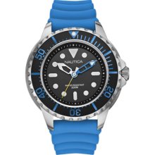 Nautica Men's Sport N18631G Blue Resin Quartz Watch with Black Dial