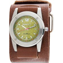 Nemesis Men's Yellow Wicker Dial Watch (Nemesis Men's Yellow Pattern Dial Brown Leather Band Watch)