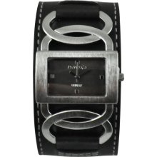 Nemesis Women's Stainless Steel Cross Arc Watch (Durable mineral crystal protects from scratches)