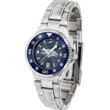 Nevada Wolf Pack Competitor AnoChrome Ladies Watch with Steel Band and Colored Bezel