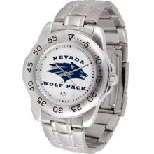 Nevada Wolf Pack Mens Sports Steel Watch