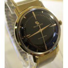 New 1960' Paul Breguette Men's 10K Gold Automatic Watch