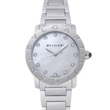 NEW Bvlgari Bvlgari Diamond Index MOP Dial 37mm Quartz Bracelet