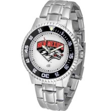 New Mexico Lobos UNM Mens Steel Bandwrist Watch