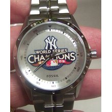 New York Yankees Fossil 2009 World Series Champions Mens Watch