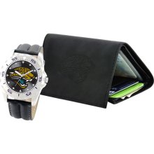 NFL Jacksonville Jaguars Sports Watch and Logo Wallet Set