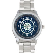 Nice vintage seattle mariners Logo Style Sport Watch stainless band custom watch - Silver - Metal