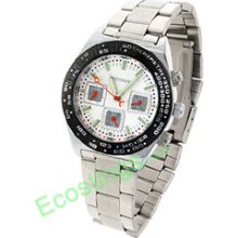 Night Vision Good Heavy Duty Quartz Metal Wrist Watches Silver