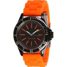 Nine West Women's Silicon Strap Orange Watch Women's