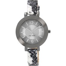 Nine West Women's Snakeskin Strap Black Watch Women's