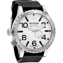 Nixon 51-30 Pu White Tide Divers Poly Strap Mens Watch A058100 5130