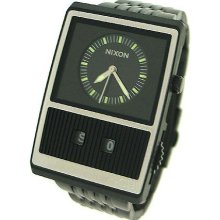 NIXON BLACK STAINLESS STEEL 50M MENS WATCH