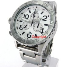 Nixon Men Watch Japan Movement 42-20 Chronograph 200m Solid Steel A037-100