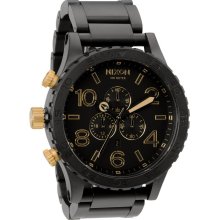 Nixon Mens 51-30 Matte Chrono Stainless Watch - Black Bracelet - Black Dial - A083 1041