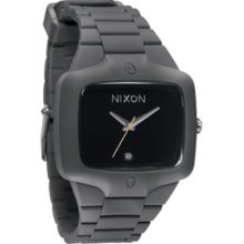 Nixon Mens Rubber Player Watch Grey Black