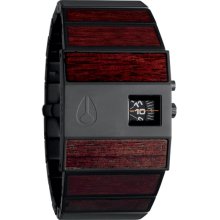 Nixon Rotolog Watch - Men's Dark Wood/Black, One Size