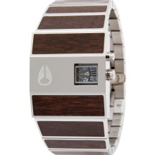 Nixon Rotolog Watch - Men's Dark Wood, One Size