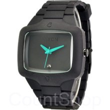 Nixon Rubber Player A139 Black/teal | Silicone Strap | 37mm | 100m |