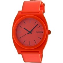 Nixon Watches Men's Time Teller Red Dial Red Polyurethane Red PU/Red