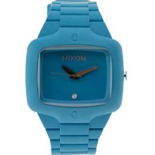 Nixon Watches The Silicon Player White Diamond (0.015 ctw) Blue Dial B