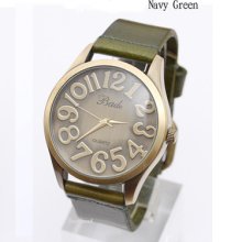 Noble Fashion Retro Men Women Wrist Watch Soft Leather Quartz Watch 1287d