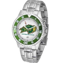 North Dakota State Bison NDSU Mens Steel Bandwrist Watch