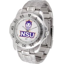 Northwestern State Demons NSU Mens Sports Steel Watch