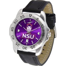 Northwestern State Demons Sport AnoChrome Men's Watch with Leather Band