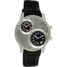 Octane Men's Watch with Silver Case and Black Dial ...