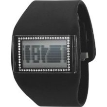 ODM Unisex Mysterious V DD99A-1C Black Rubber Quartz Watch with D ...