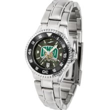 Ohio Bobcats Competitor AnoChrome Ladies Watch with Steel Band and Colored Bezel