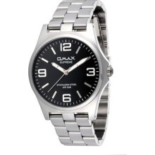 Omax Supreme Ls474g-black Water Resistant Quartz Movement Ladies Watch