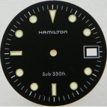 Original Vintage Hamilton Sub Watch Dial Men's